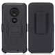 For Motorola Moto G7 Play PC + Silicone Back Clip Sliding Sleeve Protective Case(Black)