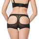 3 PCS Ladies Mesh Sexy Shapewear Buttock Aare Underwear, Size:M(black)