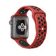 For Apple Watch Series 1 & Series 2 & Nike+ Sport 38mm Fashionable Classical Silicone Sport Watchband(Red + Black)