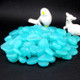 100 PCS Glow in The Dark Garden Pebbles for Walkways & Decoration and Plants Luminous Stones(Blue)