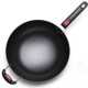 RLD Uncoated Cast Iron Round Bottom Wok is Suitable for Cancave Gas Cooker, Style:34cm Single Pot