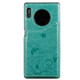 For Huawei Mate30 Pro Cat Bee Embossing Pattern Shockproof Protective Case with Card Slots & Photo Frame(Green)