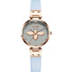 OLEVS 6895 Women Fashion Little Bee Genuine Leather Wrist Strap Quartz Watch(Blue Grey)