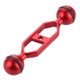 PULUZ 5.0 inch 12.7cm Aluminum Alloy Dual Balls Arm for Underwater Torch / Video Light(Red)