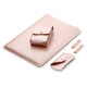 4 in 1 Laptop Microfiber Leather Inner Bag + Power Bag + Mouse Storage Bag + 2 Winders for MacBook Air 13.3 inch(Rose Gold)