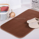 Non Slip Water Absorption Rug Bathroom Mat Shaggy Memory Foam Kitchen Door Floor Mat, Size:50X80CM(Coffee Brown)