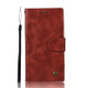For Sony Xperia XZ Retro Copper Button Crazy Horse Horizontal Flip PU Leather Case with Holder & Card Slots & Wallet & Lanyard(Wine Red)
