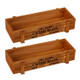 2PCS Plant Flower Pot Retro Woody Meat Plant Pots Wooden Box Gardening Small Flowerpots