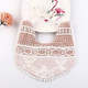 Cotton Lace Female Baby Bib Princess Bib Saliva Towel 360 Degree Rotation Child Fake Collar Decoration, Color:Jacquard Lace Dark Pink