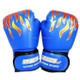 SUTENG Flame Pattern PU Leather Fitness Boxing Gloves for Adults(Blue)