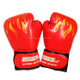 SUTENG Flame Pattern PU Leather Fitness Boxing Gloves for Adults(Red)