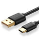 UGREEN 3A Max Output USB to USB-C / Type-C PVC Fast Charging Sync Data Cable, Length: 0.25m (Black)