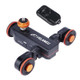 YELANGU L4X Camera Wheel Dolly II Electric Track Slider 3-Wheel Video Pulley Rolling Dolly Car with Remote Control for DSLR / Home DV Cameras, GoPro, Smartphones, Max Load: 3kg