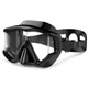 DM600 Silica Gel Diving Mask Swimming Goggles Diving Equipment for Adults (Black)