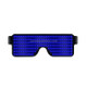 Night Club Bar Disco LED Light Emitting Glasses Festival Party USB Charging Shutter Dynamic Flash Glasses (Blue)