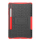 For Galaxy Tab S6 Tire Texture TPU + PC Shockproof Case with Holder(Red)