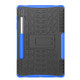 For Galaxy Tab S6 Tire Texture TPU + PC Shockproof Case with Holder(Blue)