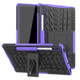 For Galaxy Tab S6 Tire Texture TPU + PC Shockproof Case with Holder(Purple)