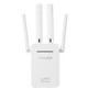 Wireless Smart WiFi Router Repeater with 4 WiFi Antennas, Plug Specification:EU Plug(White)