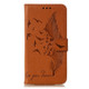 Feather Pattern Litchi Texture Horizontal Flip Leather Case with Wallet & Holder & Card Slots For iPhone 11 Pro Max(Brown)