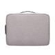 ZJ01 Waterproof Polyester Multi-layer Document Storage Bag Laptop Bag  for All Sizes of Laptops, with Password Lock(Grey)