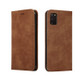 For Galaxy S20 Retro Skin Feel Business Magnetic Horizontal Flip Leather Case(Brown)