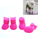 Lovely Pet Dog Shoes Puppy Candy Color Rubber Boots Waterproof Rain Shoes, S, Size:  4.3 x 3.3cm(Pink)