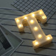 Alphabet T English Letter Shape Decorative Light, Dry Battery Powered Warm White Standing Hanging LED Holiday Light