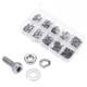 600 PCS M2 304 Stainless Steel Hex Socket Cap Head Screw Washer Nut Kit