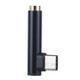 Type-C Male to 3.5mm Female L-type Stereo Audio Headphone Jack Adapter(Black)