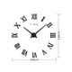 Bedroom Home Decoration Frameless Roman Numeral Large DIY Wall Sticker Mute Clock, Size: 100*100cm(Black)