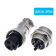 DIY 16mm 3-Pin GX16 Aviation Plug Socket Connector (5 Pcs in One Package, the Price is for 5 Pcs)(Silver)