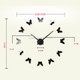 Bedroom Home Decoration Frameless Butterfly Shaped Large DIY Wall Sticker Mute Clock, Size: 100*100cm(Black)