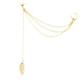 Women Fashion Vintage Charm Leaf Tassels Earrings(Gold-color)