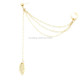 Women Fashion Vintage Charm Leaf Tassels Earrings(Gold-color)