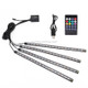 4 in 1 Universal Car USB Colorful Acoustic LED Atmosphere Lights Colorful Lighting Decorative Lamp, with 18LEDs SMD-5050 Lamps and Remote Control, DC 5V 8.6W