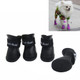 Lovely Pet Dog Shoes Puppy Candy Color Rubber Boots Waterproof Rain Shoes, L, Size:  5.7 x 4.7cm(Black)