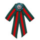 Women Diamond Stripe Ribbon Bow Tie Costume Accessories(Green)