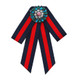 Women Diamond Stripe Ribbon Bow Tie Costume Accessories(Navy Blue)