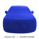 Anti-Dust Anti-UV Heat-insulating Elastic Force Cotton Car Cover for Sedan Car, Size: L, 4.9m~5.25m (Blue)