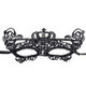 Halloween Masquerade Party Dance Sexy Lady Lace Crown Mask(Black)