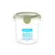 Kitchen Transparent Snack Storage Box Storage Tank Plastic Grain Storage Tank Food Sealed Can 800ml(Green)