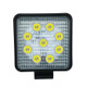 6.7W White Light Square-Shaped Waterproof Car Boat Marine Work Lights Spotlight LED Bulbs, DC 9-30V