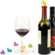 7 PCS Cartoon Silicone Sealed Spiral Red Wine Stopper + Cup Feet Set, Random Color Delivery