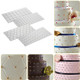 2 Sets DIY Cake Mold Wexture Fondant Printing Mold(Plaid pattern 57051)