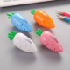 4 PCS Cute Creative Carrot Molding Plastic Pencil Sharpener, Size: 6.5x3.5cm Random Color Delivery