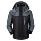 Men Winter Thick Fleece Waterproof Outwear Down Jackets Coats, Size: L(Black)