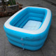 Household Children 1.3m Three Layers Blue and White Rectangular Printing Inflatable Swimming Pool, Size: 130*90*48cm