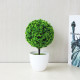 Desktop Simulation Plant Mini Grass Ball Bonsai Decorated Plastic Flower Cherry Blossom Snowball Artificial Flowers(Green)