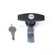 2 PCS Black T Shape Handle Paddle Entry Door Latch & Keys Tool Box Lock for Trailer / Yacht / Truck